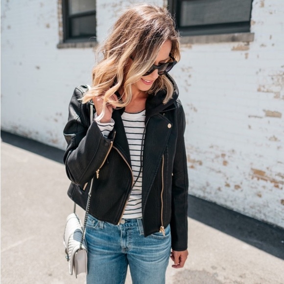 Blank NYC Jackets & Blazers - Blank NYC Women's Notch Lapels Black Faux Leather Moto Jacket Plus Size 3X NWT